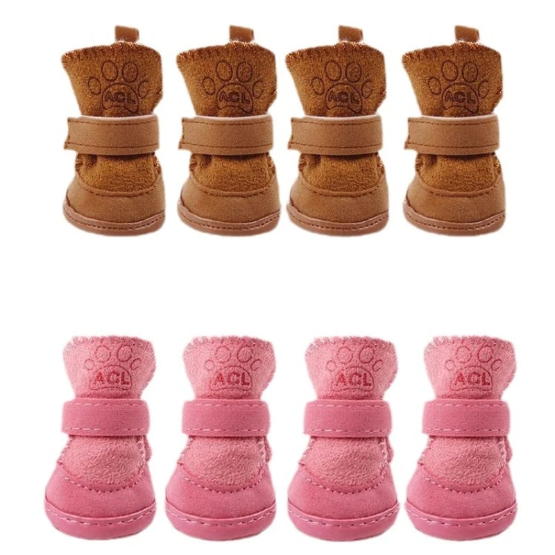 4Pcs Pet Snow Boots