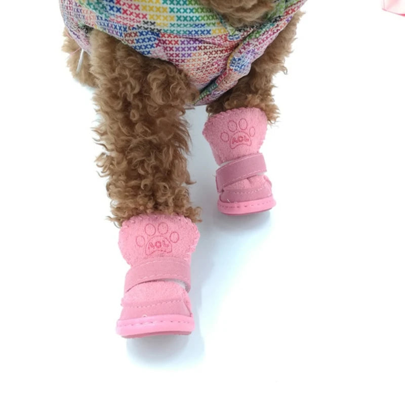 4Pcs Pet Snow Boots