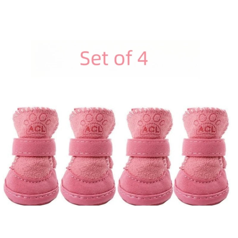 4Pcs Pet Snow Boots