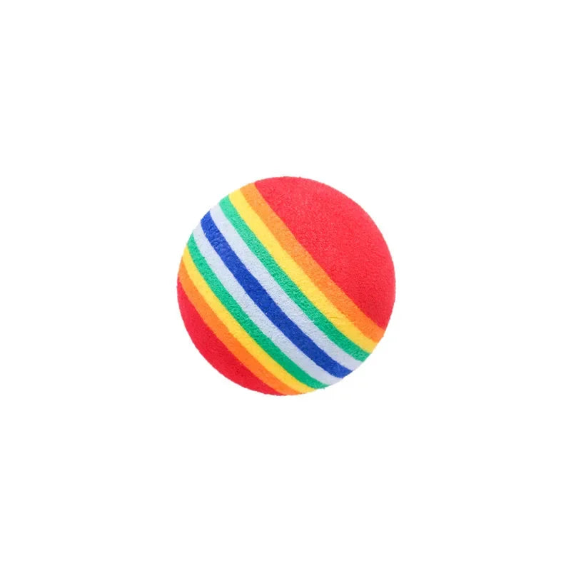 Rainbow EVA Cat Toys Ball Interactive