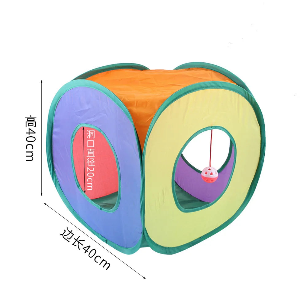 Cat Play Tunnel Interactive Toy