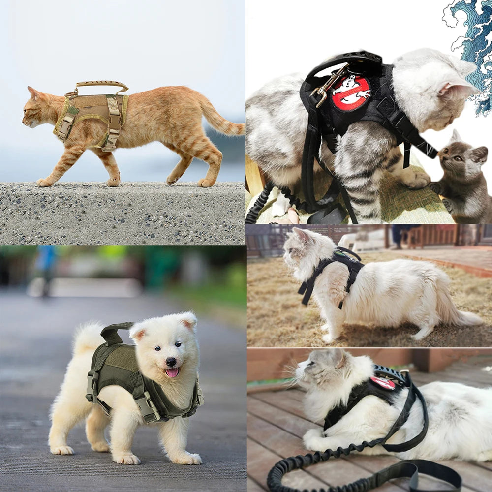 Tactical Pet Harness For Walking Escape Proof