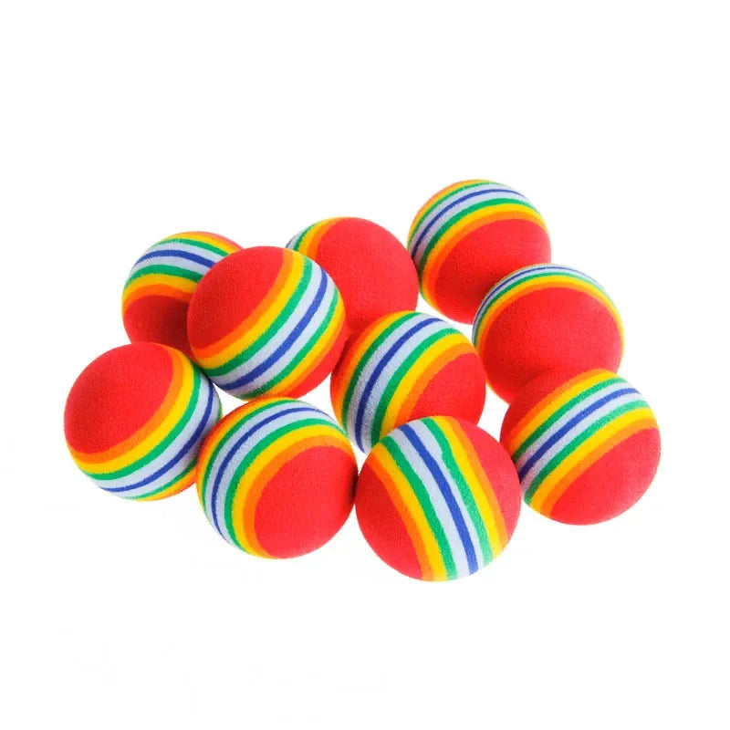 Rainbow EVA Cat Toys Ball Interactive