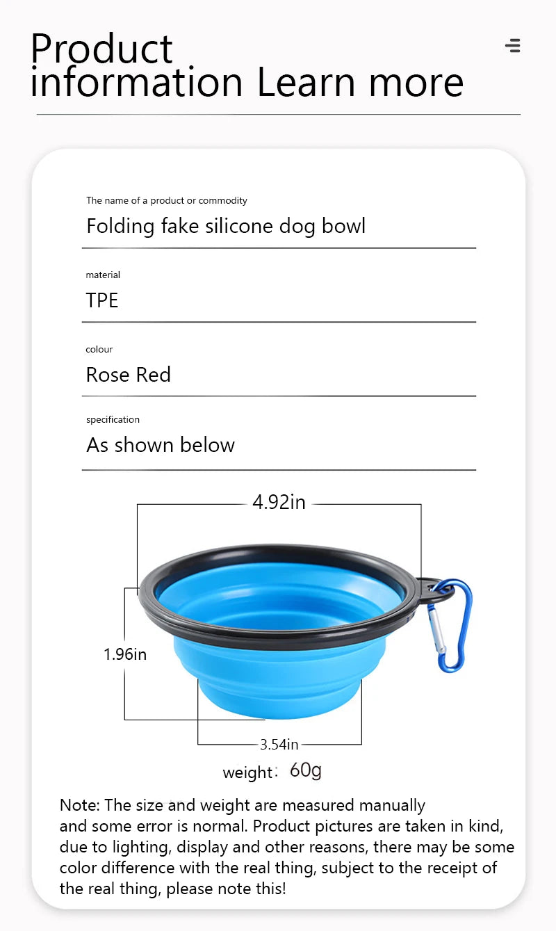 Silicone Folding Pet Bowl