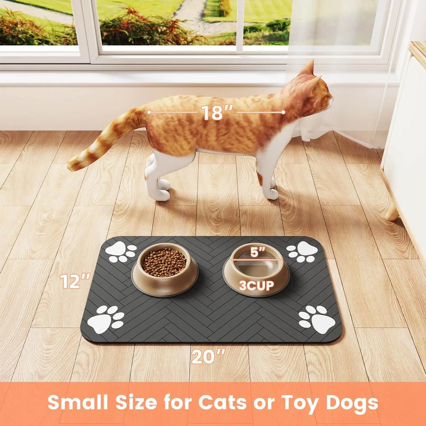 Pet Feeding Mat-Absorbent