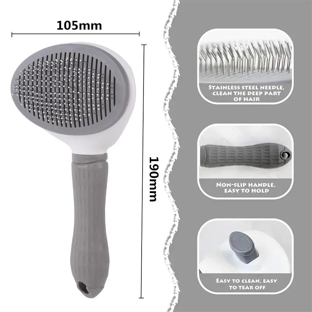 Automatic Stainless Steel Pet Hair Removal Brush