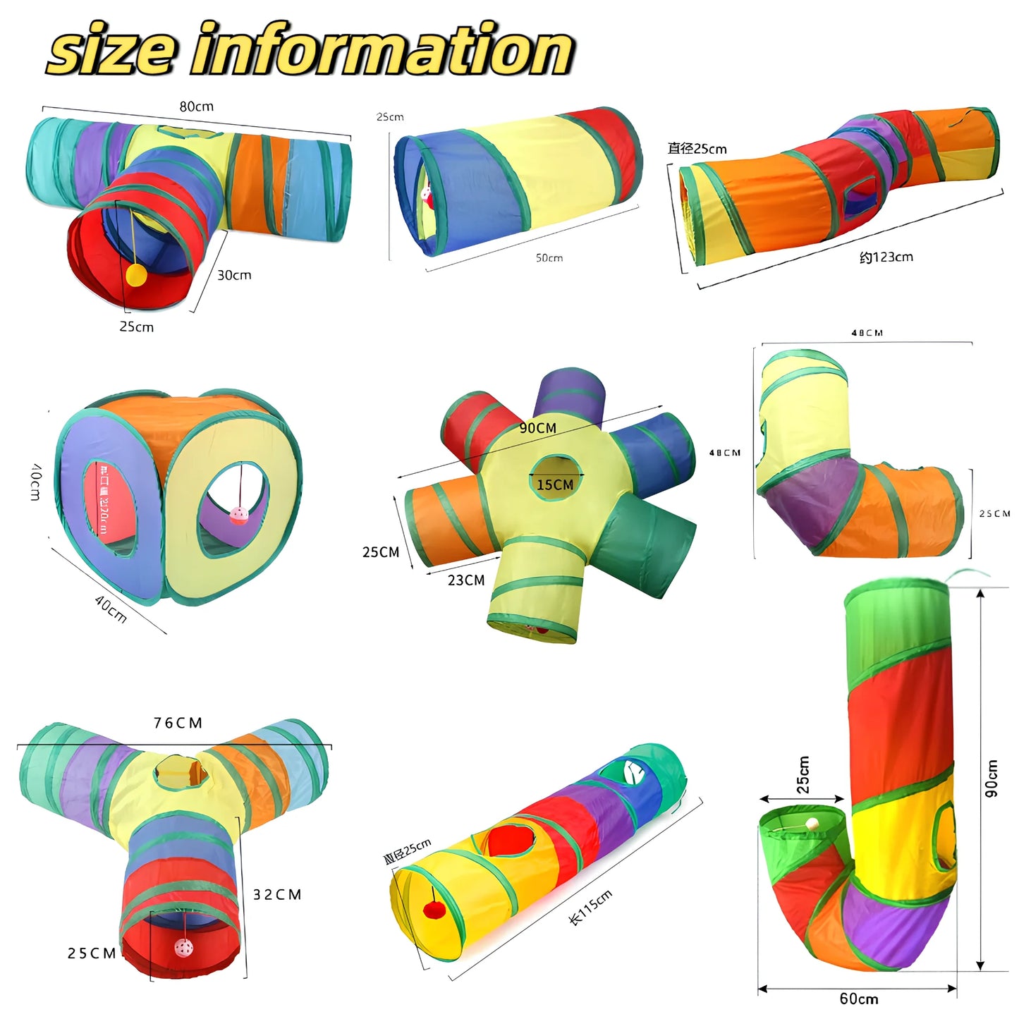 Cat Play Tunnel Interactive Toy