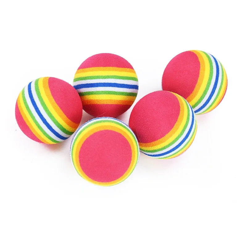 Rainbow EVA Cat Toys Ball Interactive