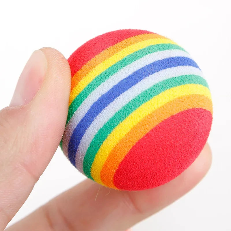 Rainbow EVA Cat Toys Ball Interactive