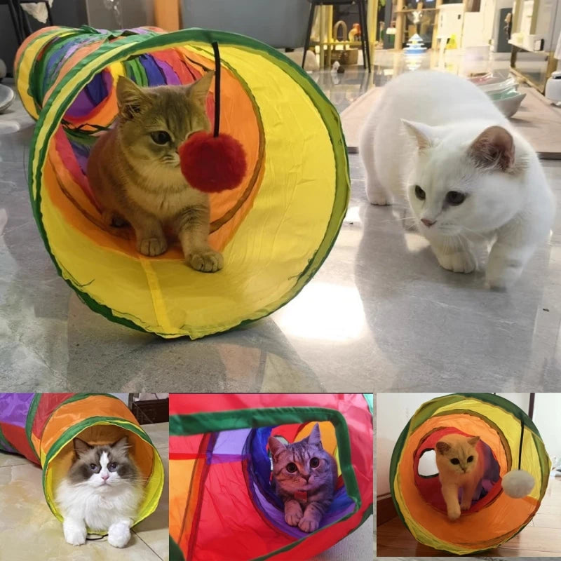 Cat Play Tunnel Interactive Toy