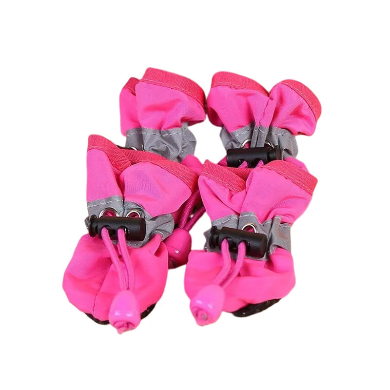 4pcs/set Waterproof Pet Shoes