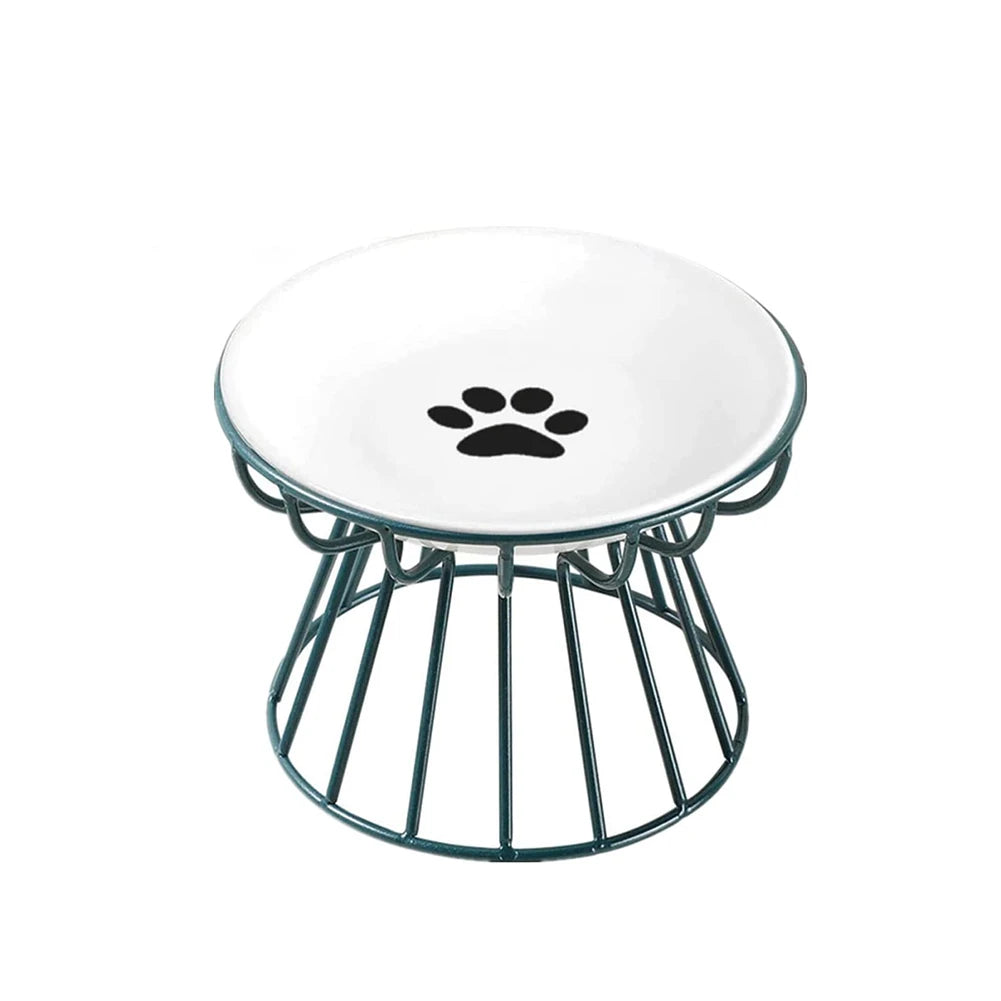 Pet Ceramic Bowl Iron Rack