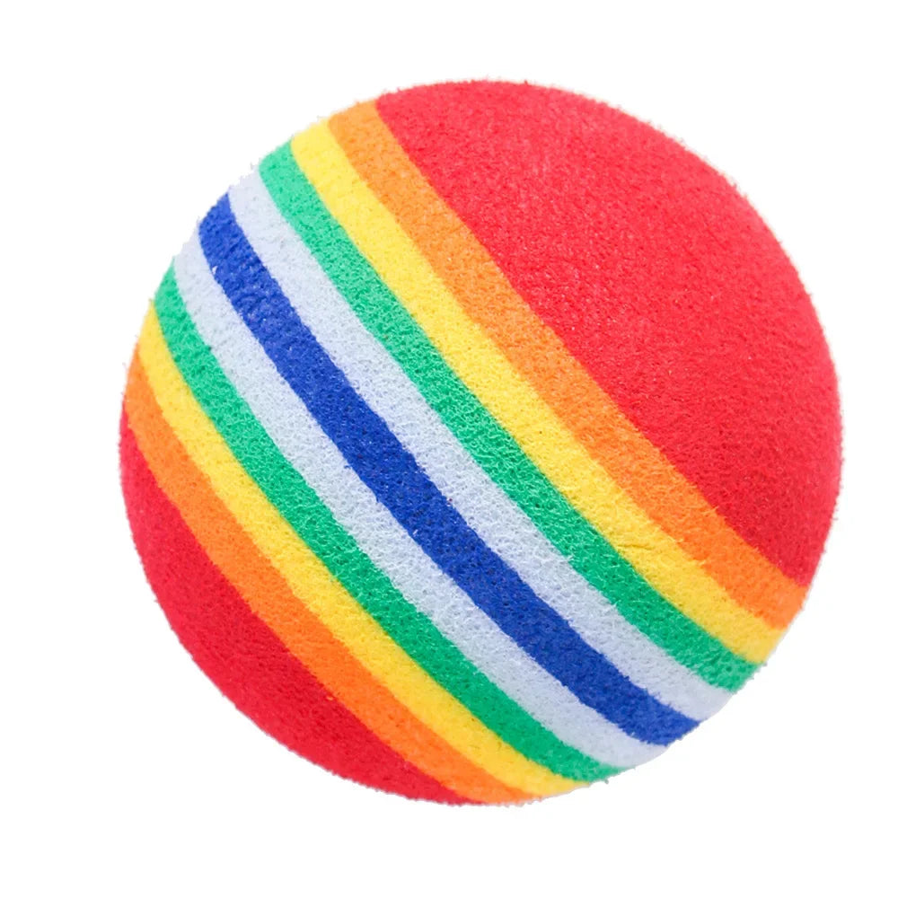 Rainbow EVA Cat Toys Ball Interactive